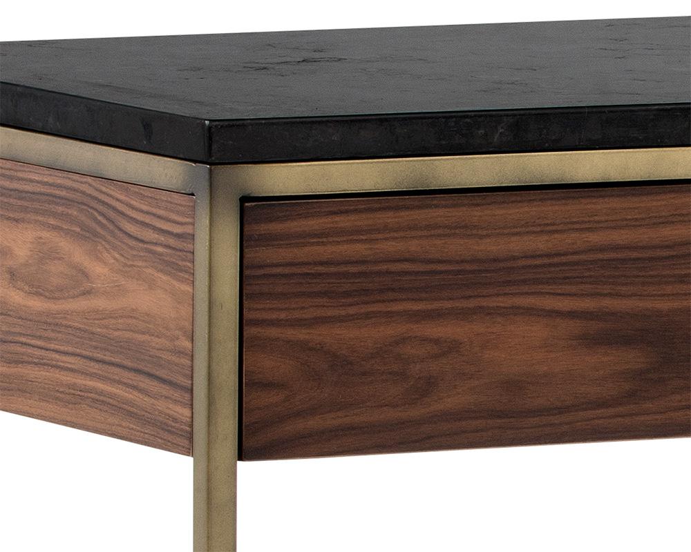 Stamos Console Table - Gold - Zebra Brown