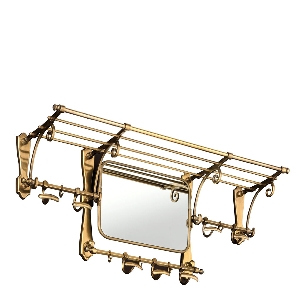 Coatrack Old French Antique Brass Finish
