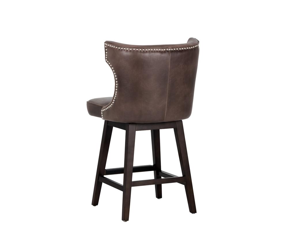 Neville Swivel Counter Stool - Havana Dark Brown