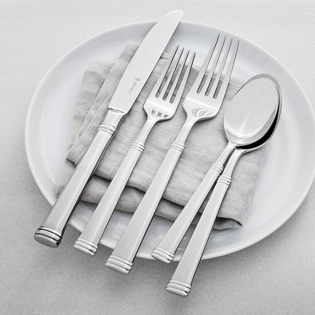 Plaza 65-Piece 18/10 Stainless Steel Flatware Set