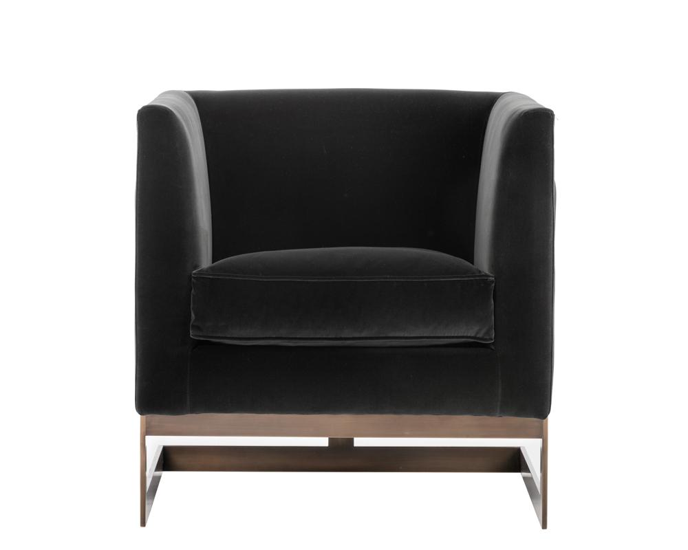 Soho Armchair - Antique Brass - Giotto Shale Grey