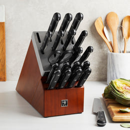 20-Piece Self-Sharpening Knife Block Set Solution Solution