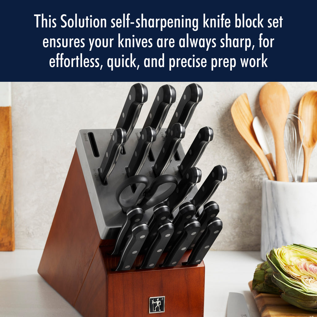 20-Piece Self-Sharpening Knife Block Set Solution Solution