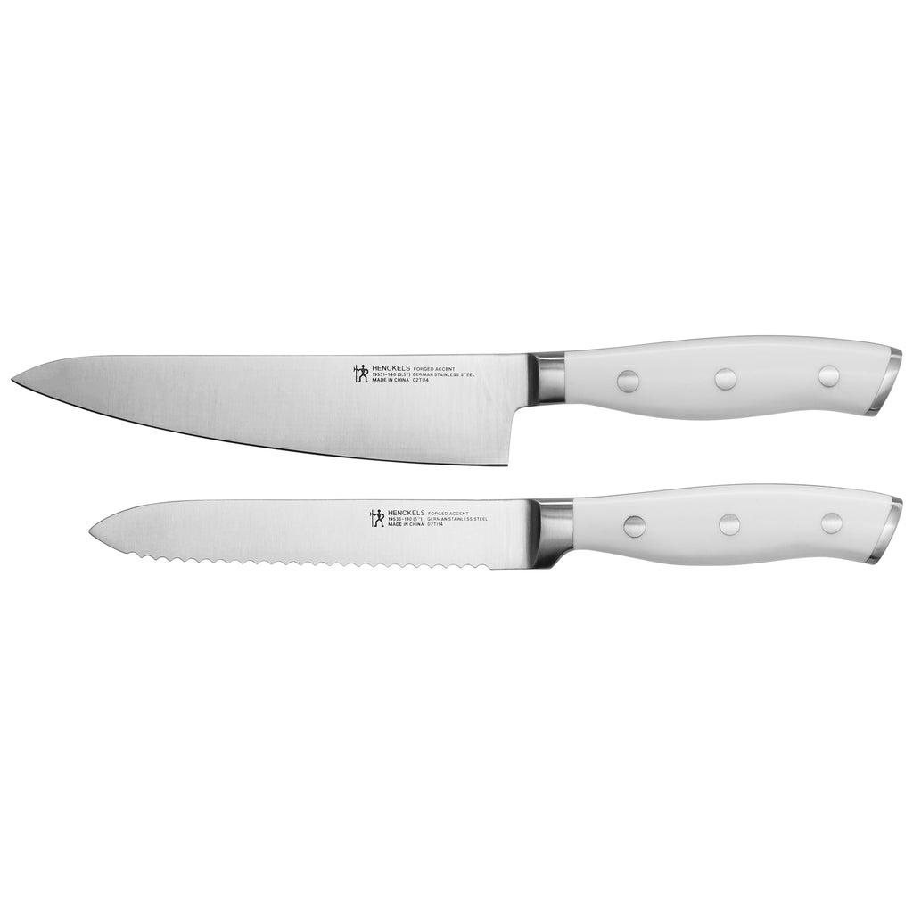 2-Piece Prep Set- White Handle Forged Accent