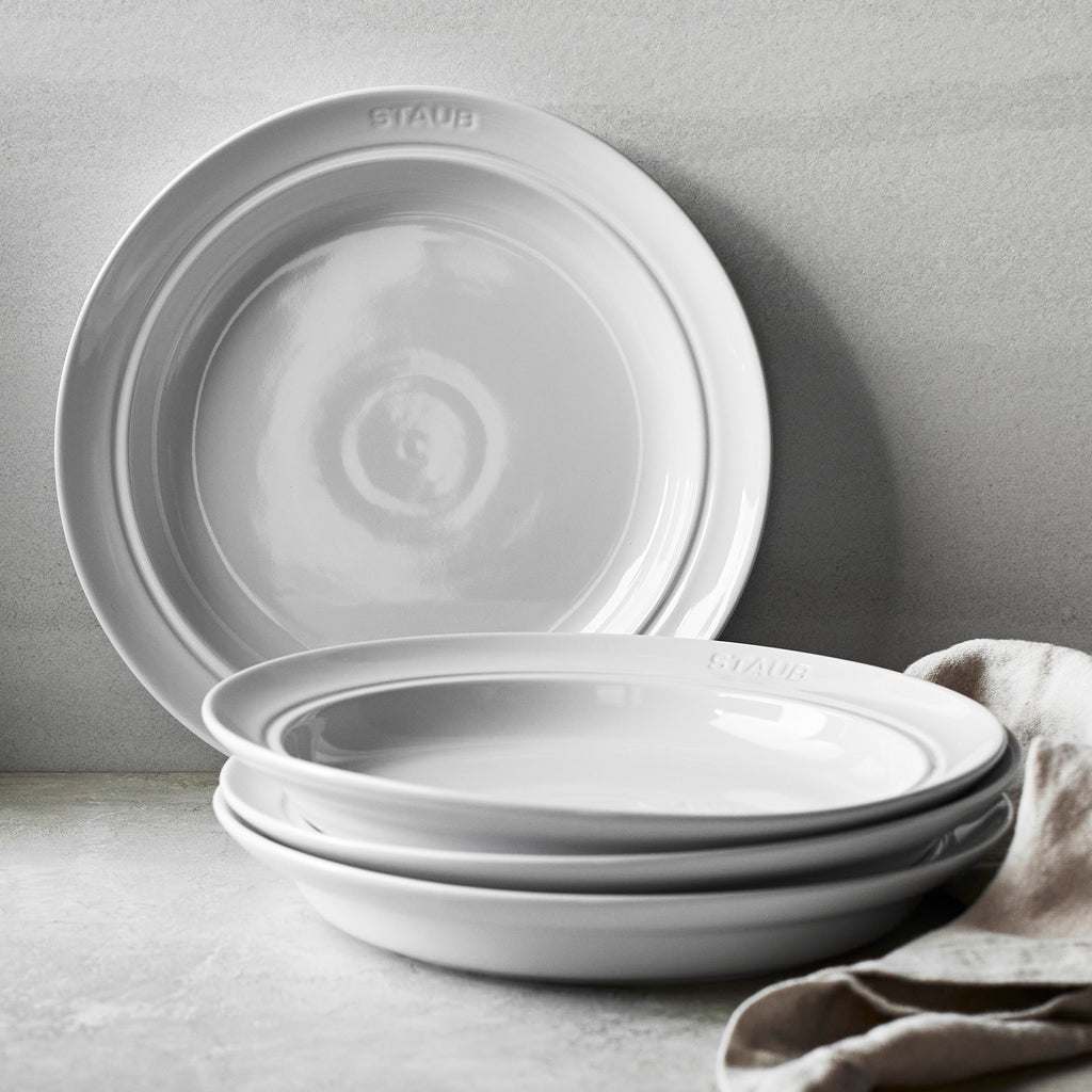 9.5" Soup / Pasta Bowl Set (4-Pc) - White