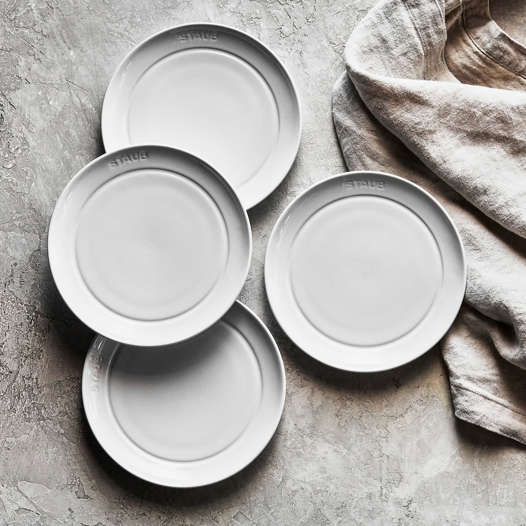 6" Appetizer Plate Set (4-Pc) - White