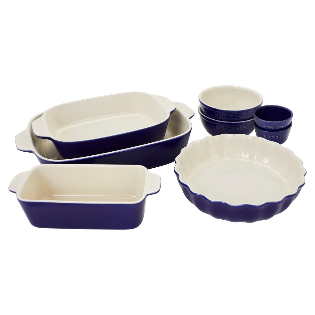 8-Pc Mixed Bakeware & Serving Set - Dark Blue