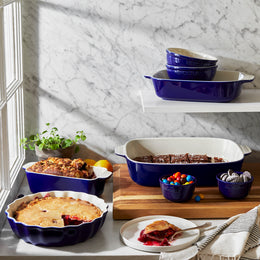 8-Pc Mixed Bakeware & Serving Set - Dark Blue