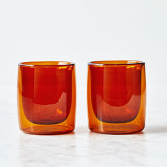 Tumbler Glass, Amber 9oz., 266Ml 2-Pieces