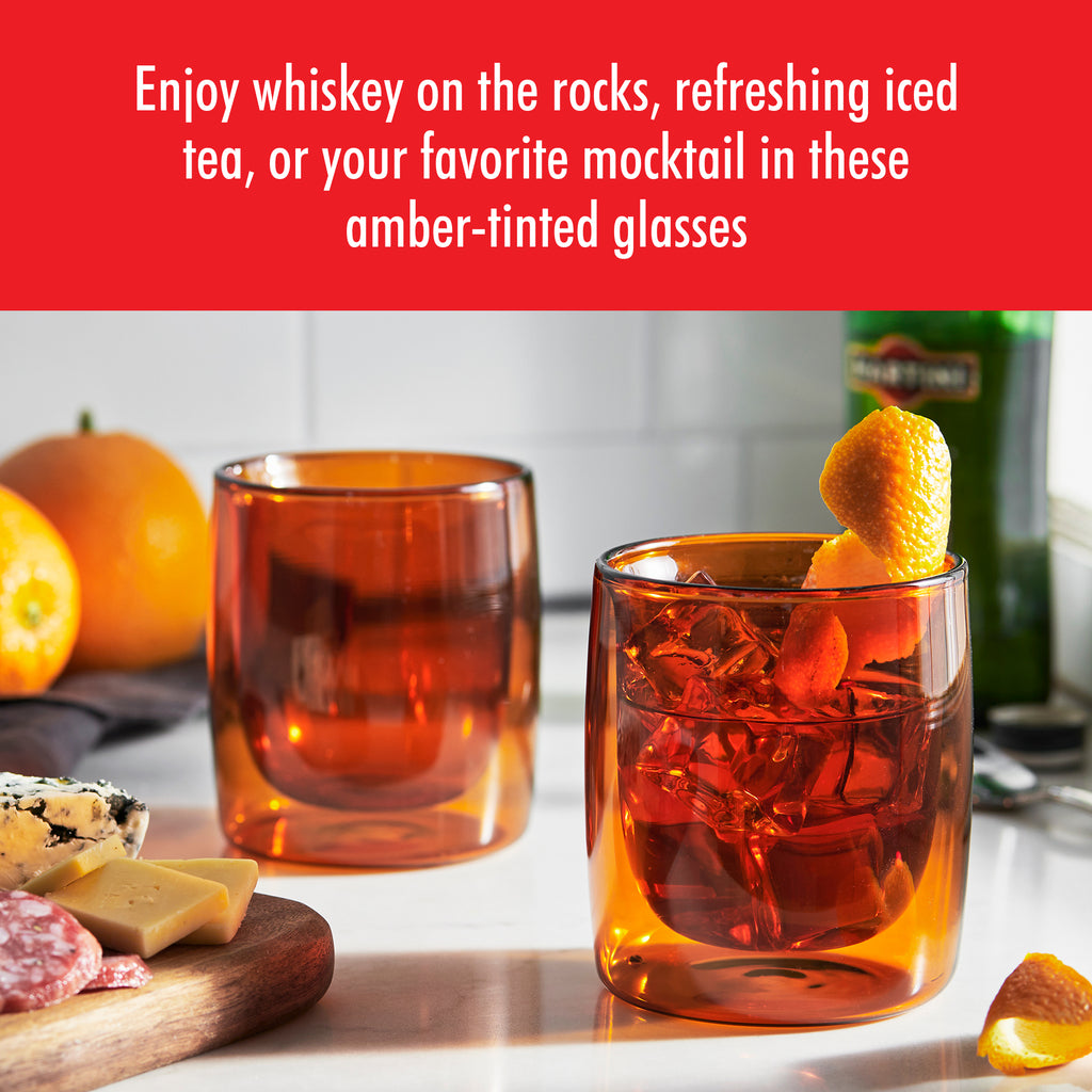 Tumbler Glass, Amber 9Oz., 266Ml 2-Piece