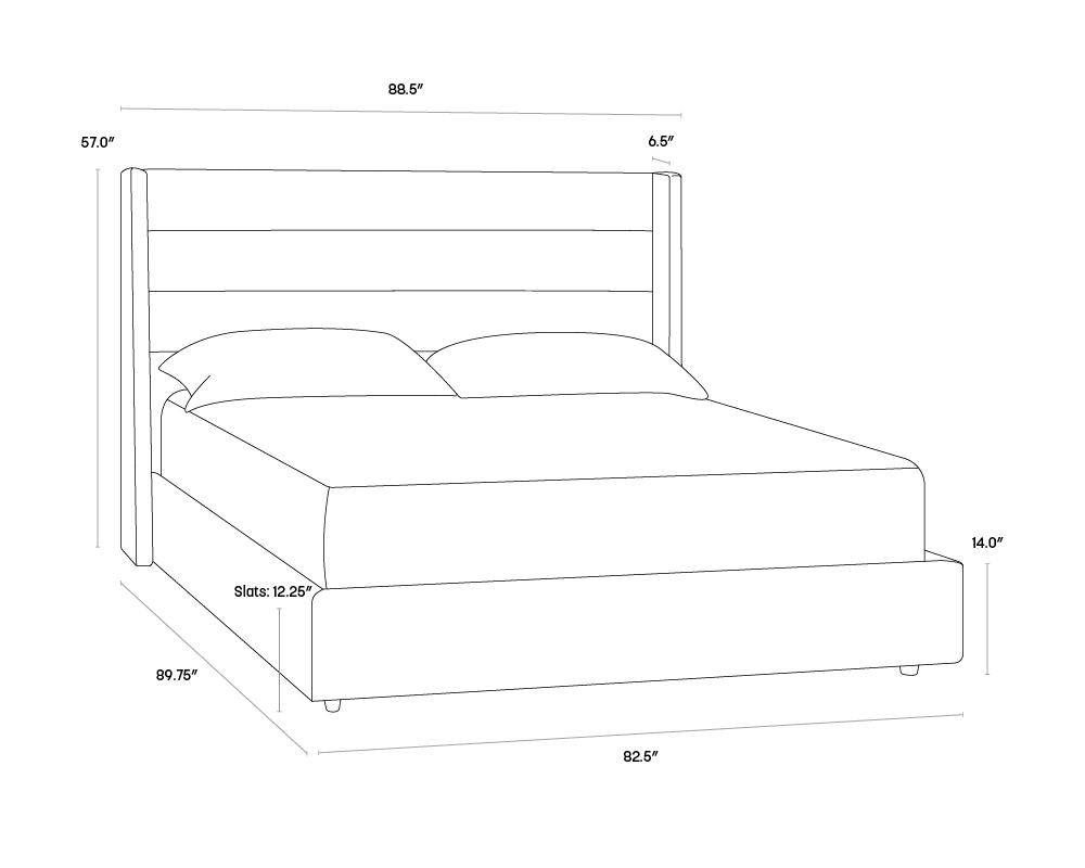 Emmit Bed - King - Quarry