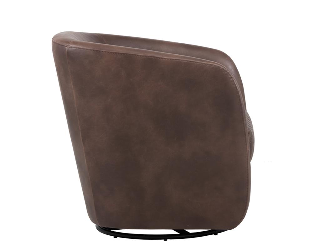 Dax Swivel Lounge Chair - Havana Dark Brown