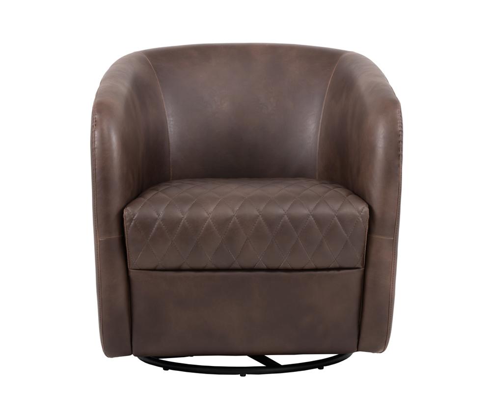 Dax Swivel Lounge Chair - Havana Dark Brown