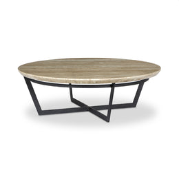 Felix Round Coffee Table - Travertine