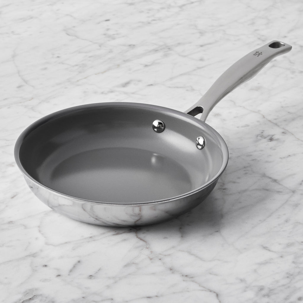 8" Stainless Steel Ceramic Nonstick Fry Pan