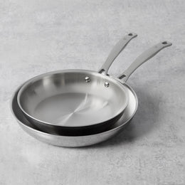 2-Piece Stainless Steel Fry Pan Set Clad H3