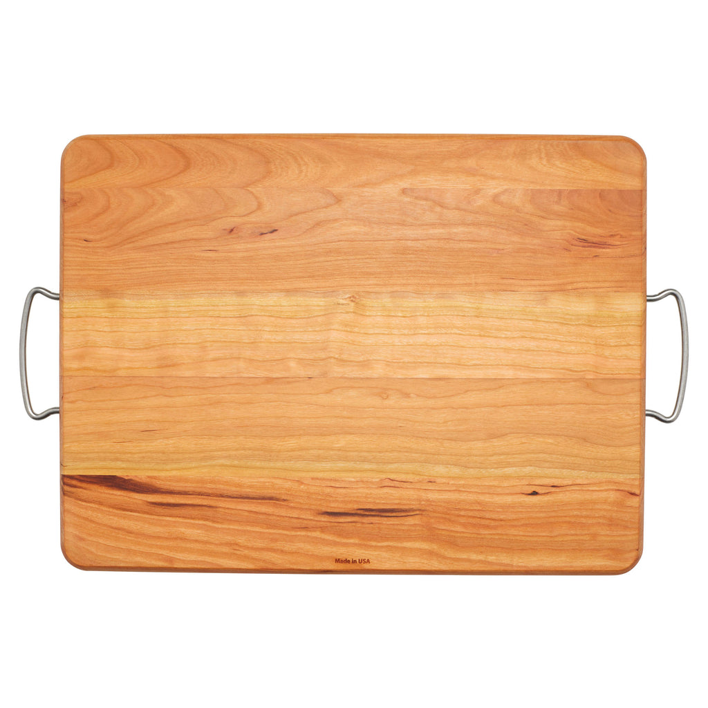 Cherry Carving Board W/Handles 20"X15"X1" Cutting Boards