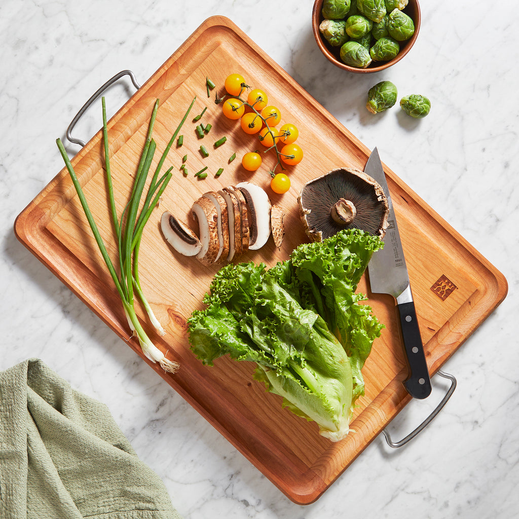 Cherry Carving Board W/Handles 20"X15"X1" Cutting Boards