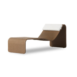 Paige Outdoor Woven Chaise - Stinson White