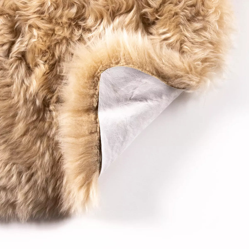 Lalo Lambskin Throw, Beige Lambskin by Four Hands