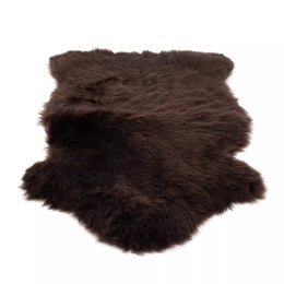 Lalo Lambskin Throw, Chocolate Lambskin by Four Hands