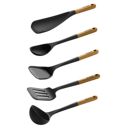 Staub Silicone with Wood Handle Cooking Utensil, 5-pc Set