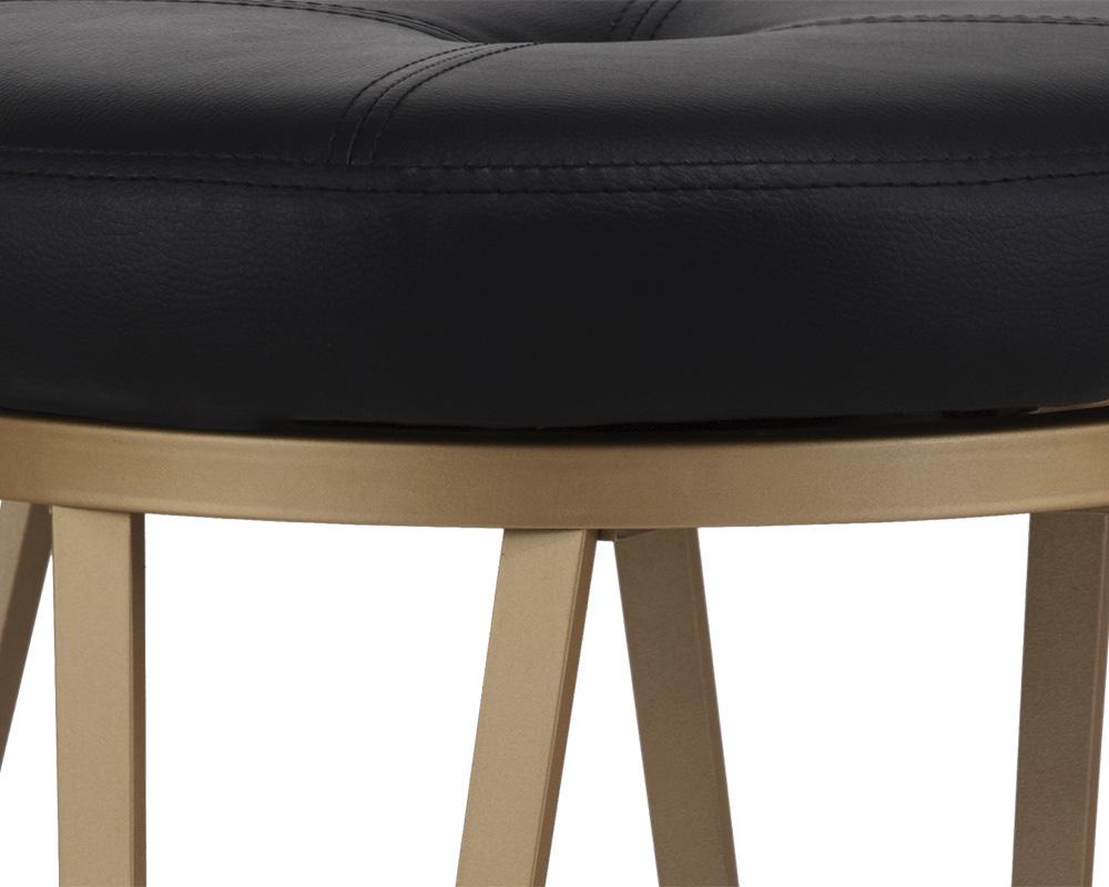 Matthews Swivel Counter Stool - Champagne Gold - Onyx