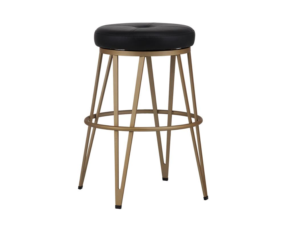 Matthews Swivel Counter Stool - Champagne Gold - Onyx