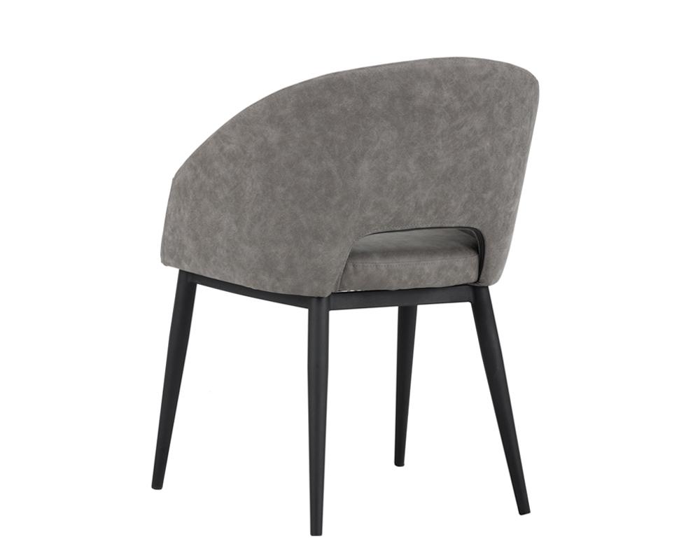 Thatcher Dining Armchair - Black - Antique Grey