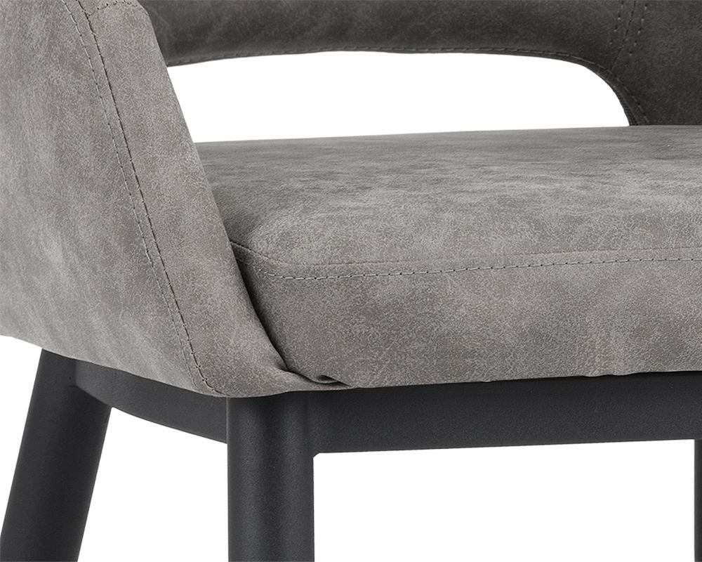 Thatcher Dining Armchair - Black - Antique Grey