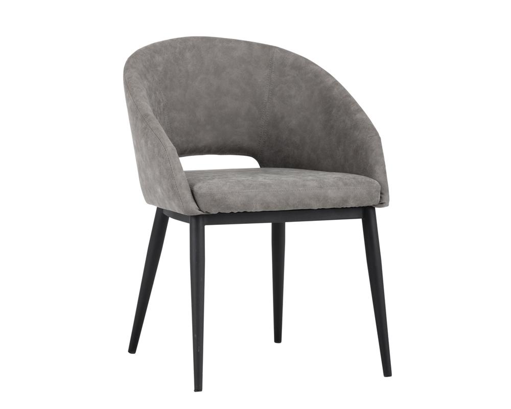 Thatcher Dining Armchair - Black - Antique Grey