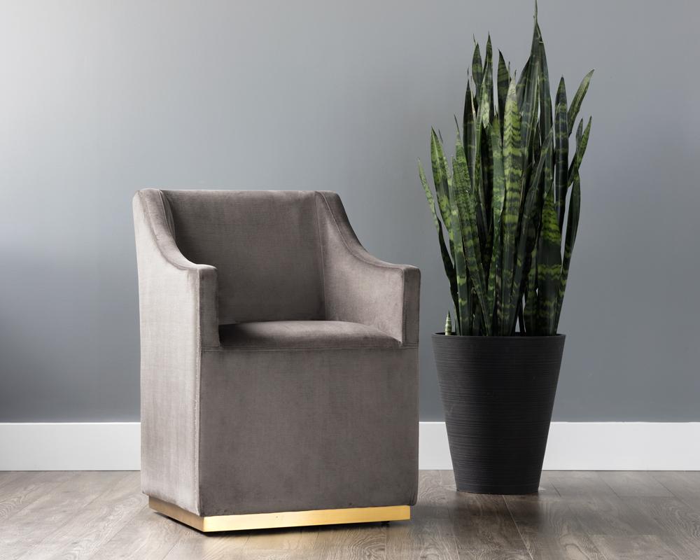 Zane Wheeled Lounge Chair - Piccolo Pebble