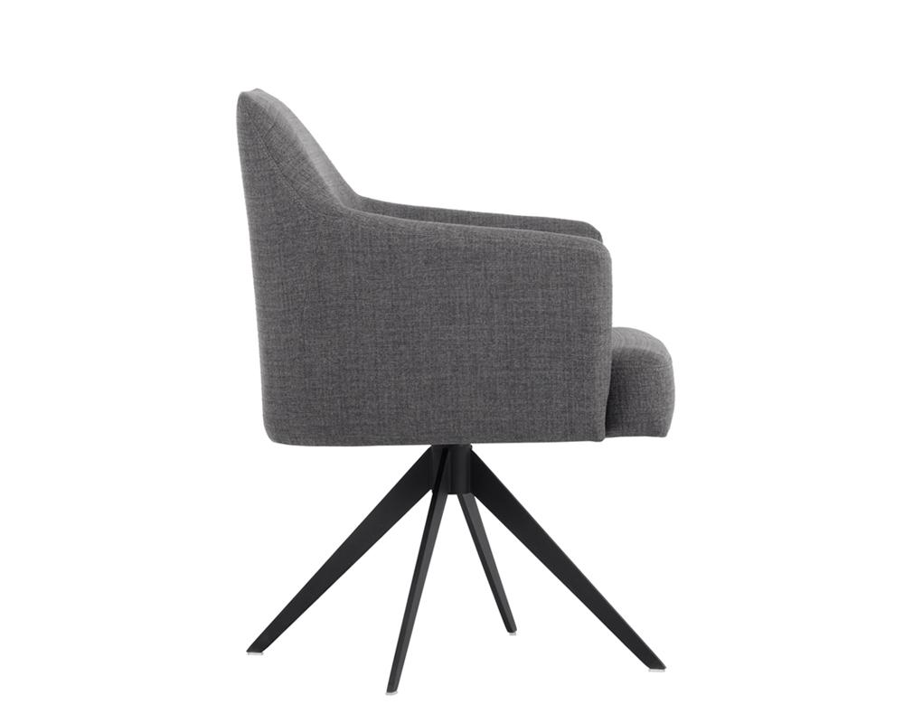 Sydney Swivel Dining Armchair - Coastal Grey