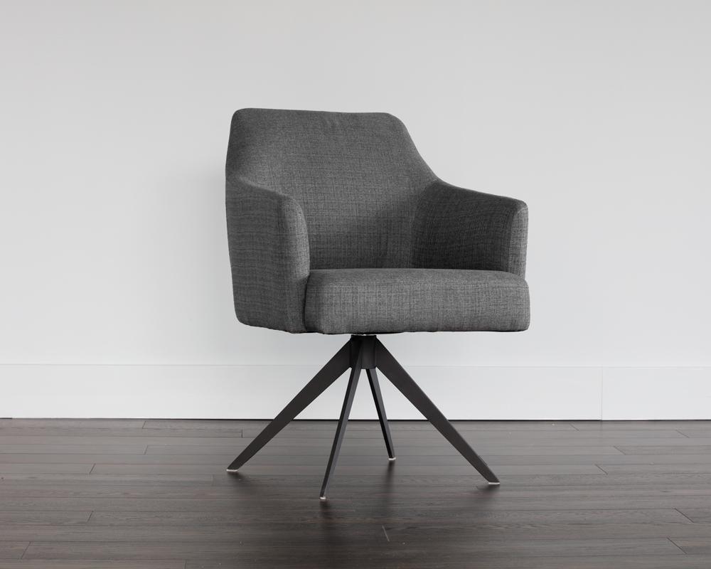 Sydney Swivel Dining Armchair - Coastal Grey