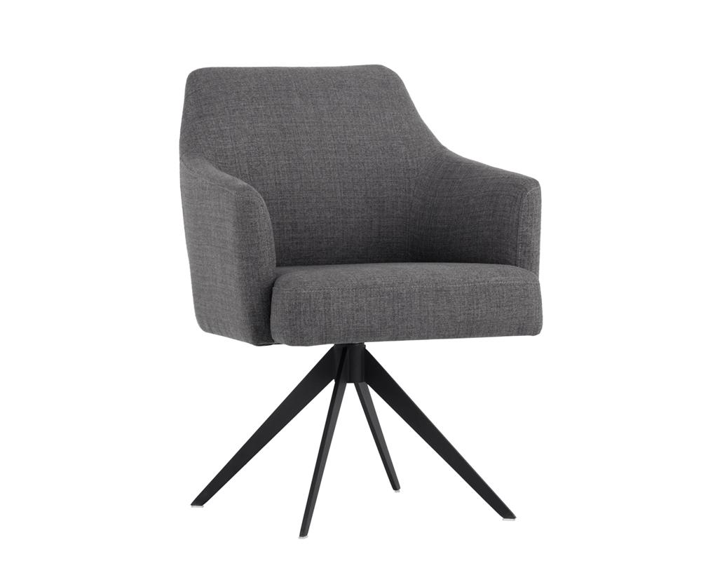 Sydney Swivel Dining Armchair - Coastal Grey