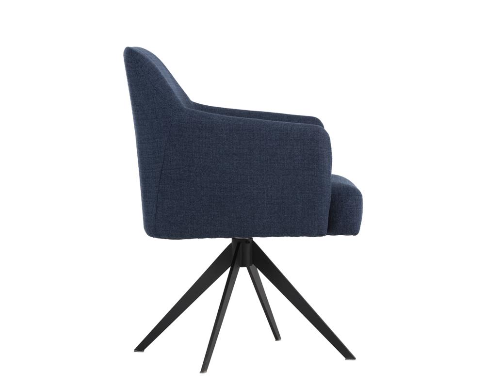 Sydney Swivel Dining Armchair - Midnight Blue