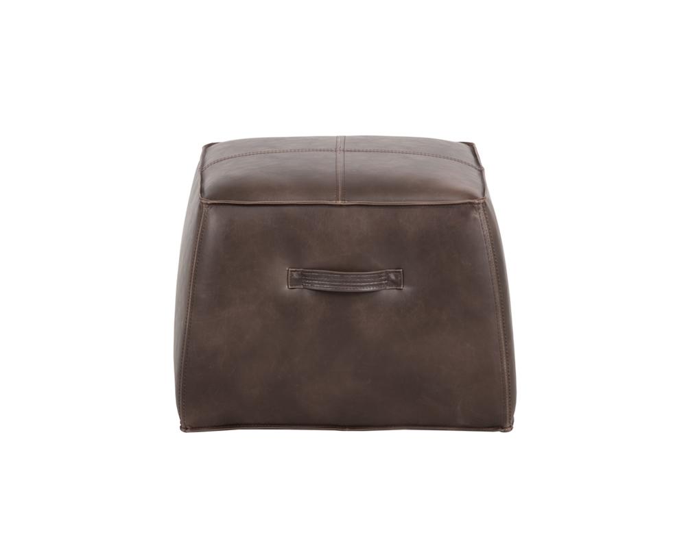 Aspen Ottoman - Havana Dark Brown