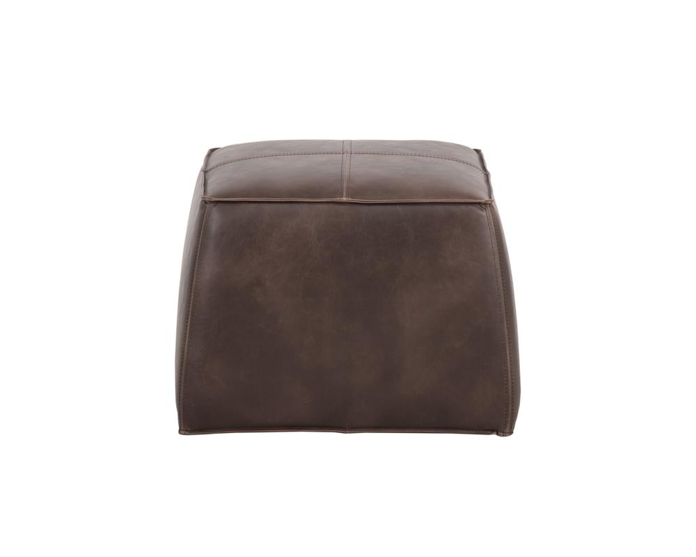 Aspen Ottoman - Havana Dark Brown