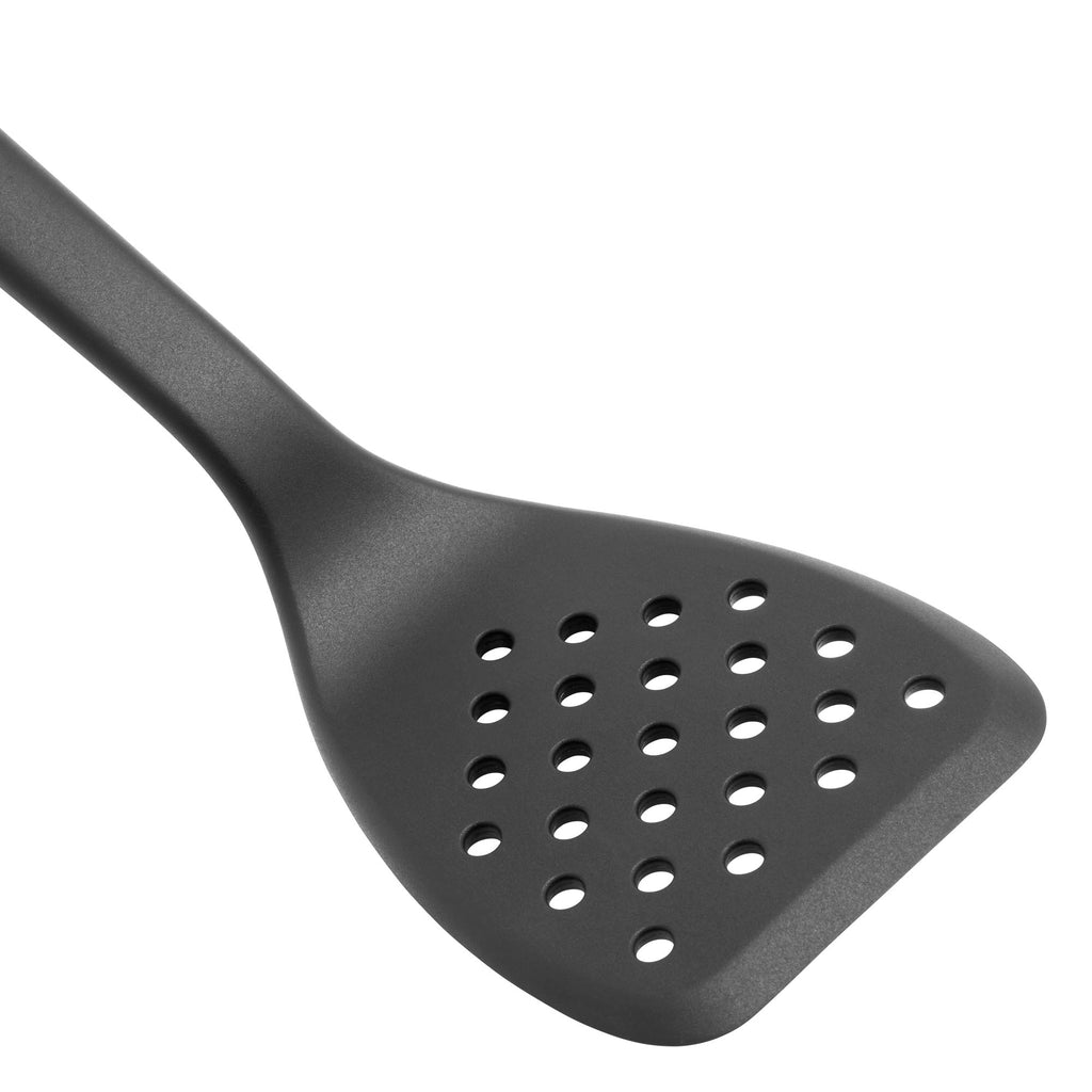 Fry Pan Turner, Silicone Onyx