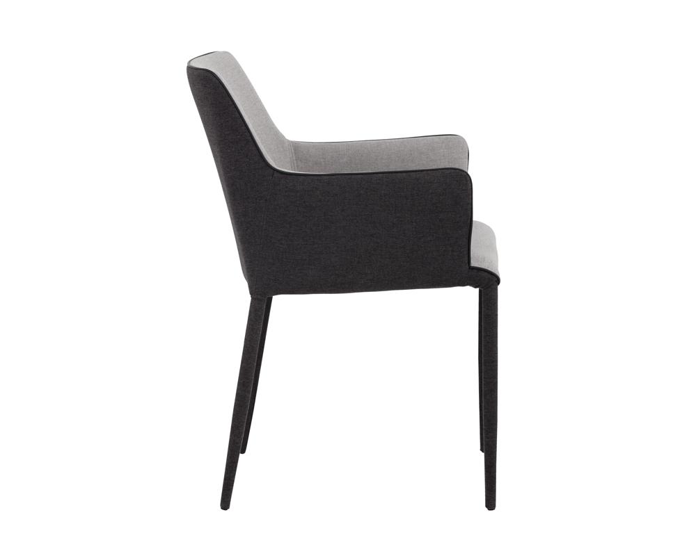 Renee Dining Armchair - Armour Grey / Dark Slate