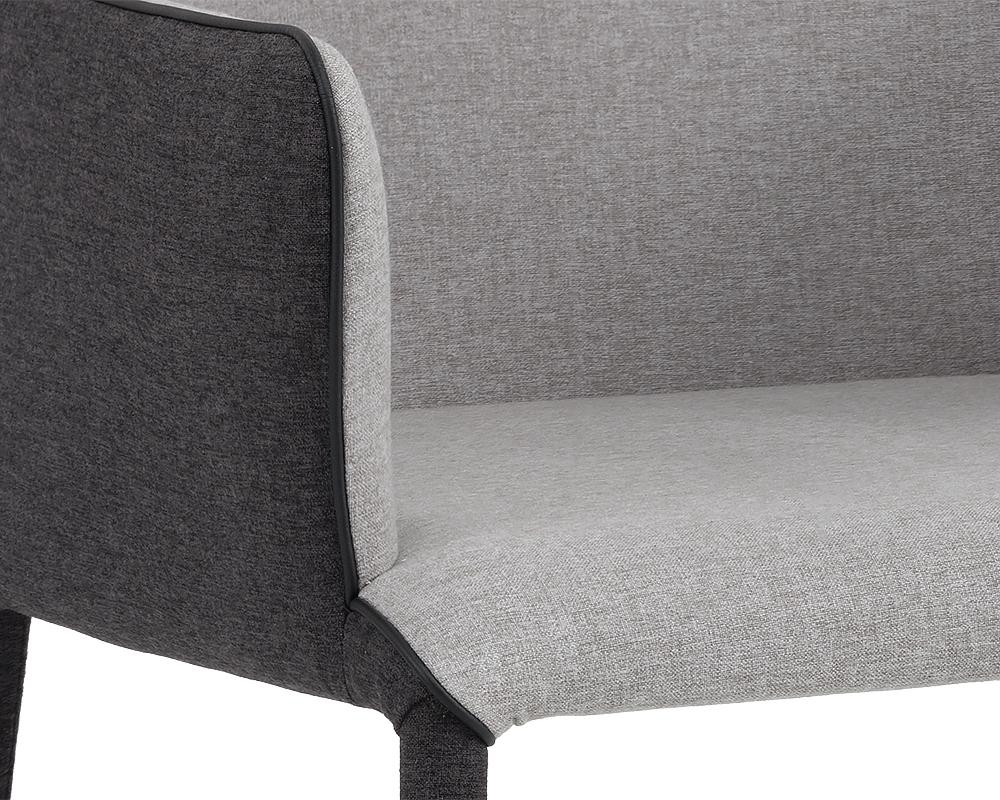 Renee Dining Armchair - Armour Grey / Dark Slate