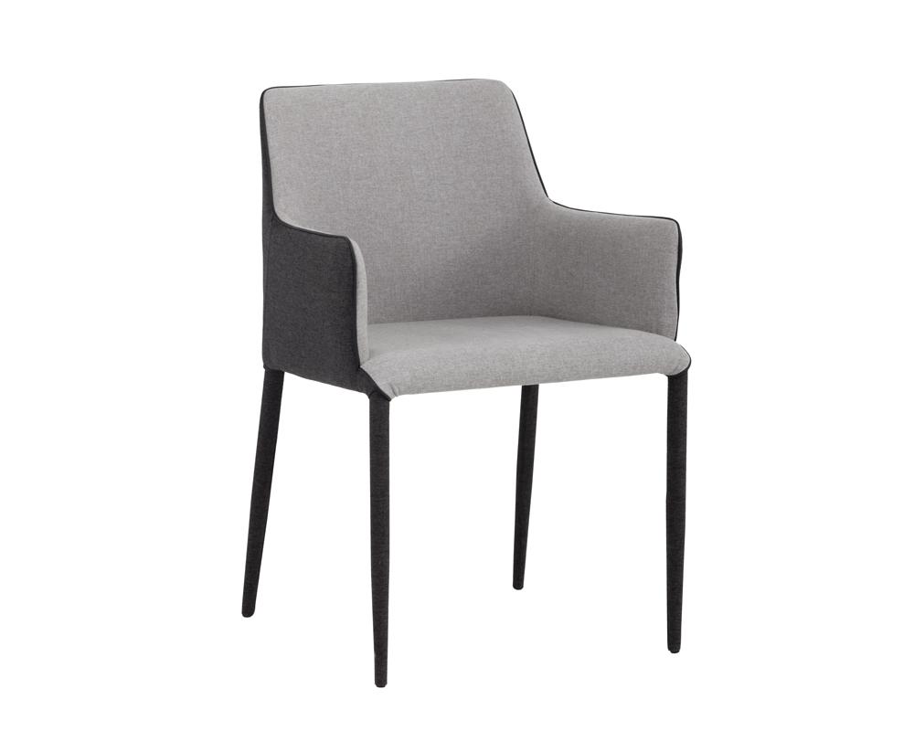 Renee Dining Armchair - Armour Grey / Dark Slate