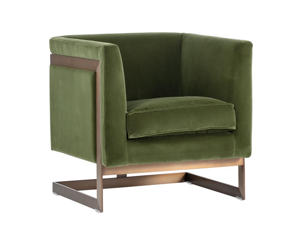 Soho Armchair - Antique Brass - Giotto Olive