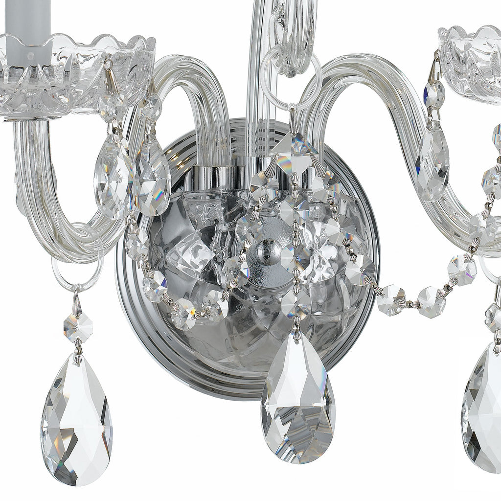 Traditional Crystal 2 Light Sconce