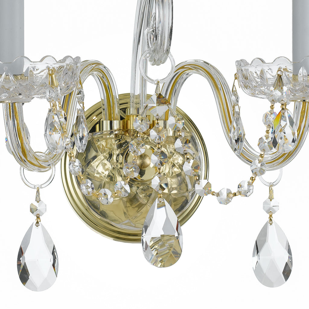 Traditional Crystal 2 Light Sconce