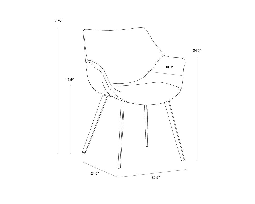 Mason Dining Armchair - Hearthstone Brown