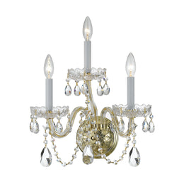 Traditional Crystal 3 Light Sconce