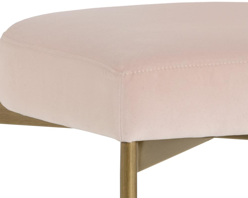 Seneca Dining Chair - Antique Brass - Velvet Blush