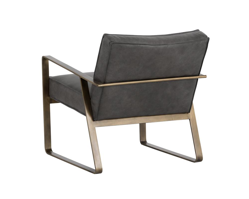 Kristoffer Lounge Chair - Vintage Steel Grey Leather