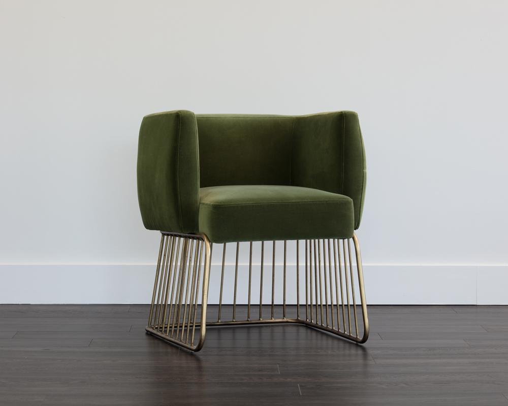 Gala Dining Armchair - Forest Green